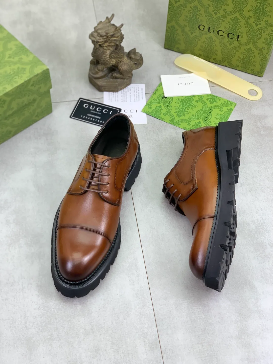 Men's Men's Shoes 💰P580 [New Style] 💰💎💎💎 [Gucci] GUCCI high-end men's formal business leather shoes, original order 1:1! Original imported high-end calfskin, original metal buckle, imported first-layer pigskin lining for feet, original high-end outsole, men's shoe size: 38-44